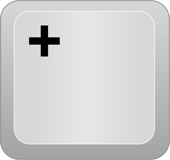 the plus key