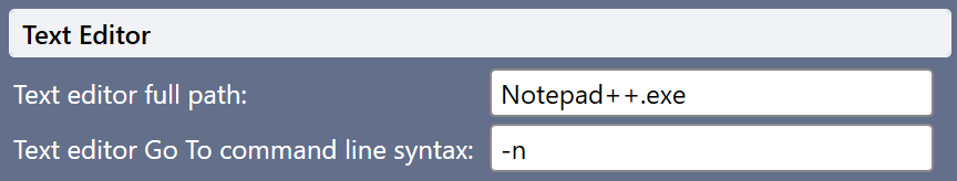 Configuring a text editor