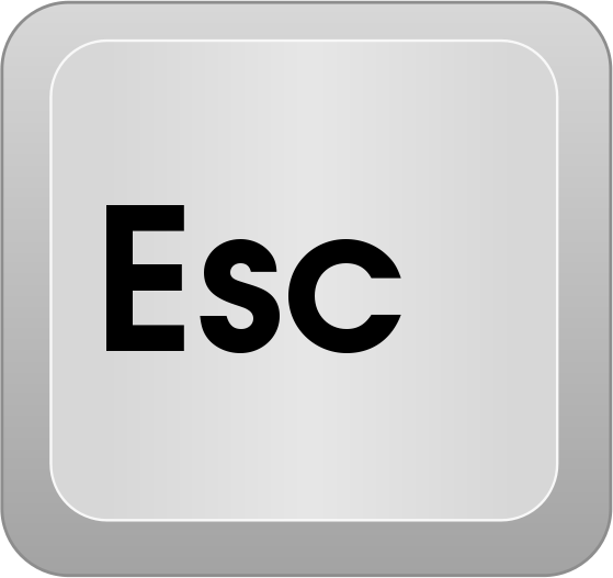 the escape key
