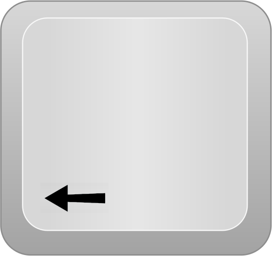 the left arrow key
