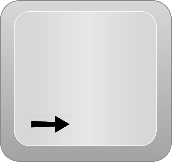 the right arrow key