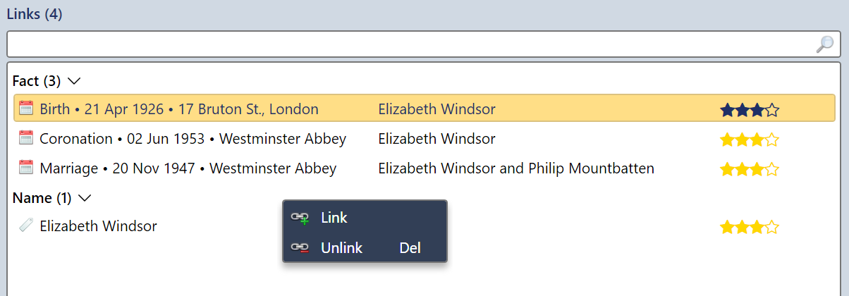 Linking an existing citation