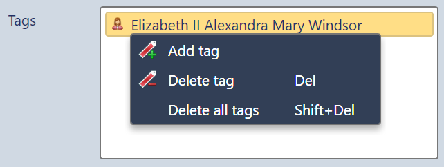 Adding tags