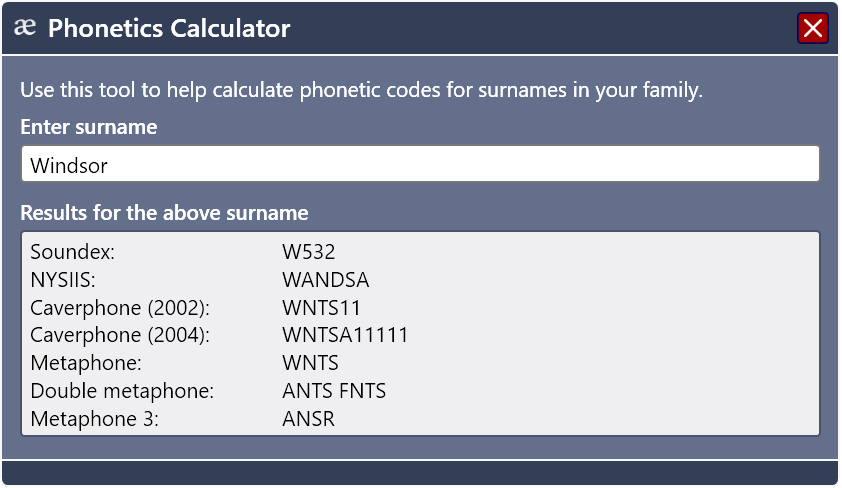 The Phonetics Calculator tool