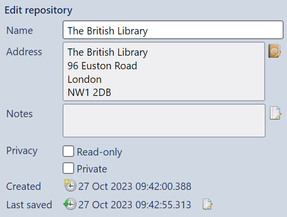Editing a repository
